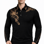 Naza 11 - Long Sleeves Polo Shirt for Men - Sarman Fashion - Wholesale Clothing Fashion Brand for Men from Canada