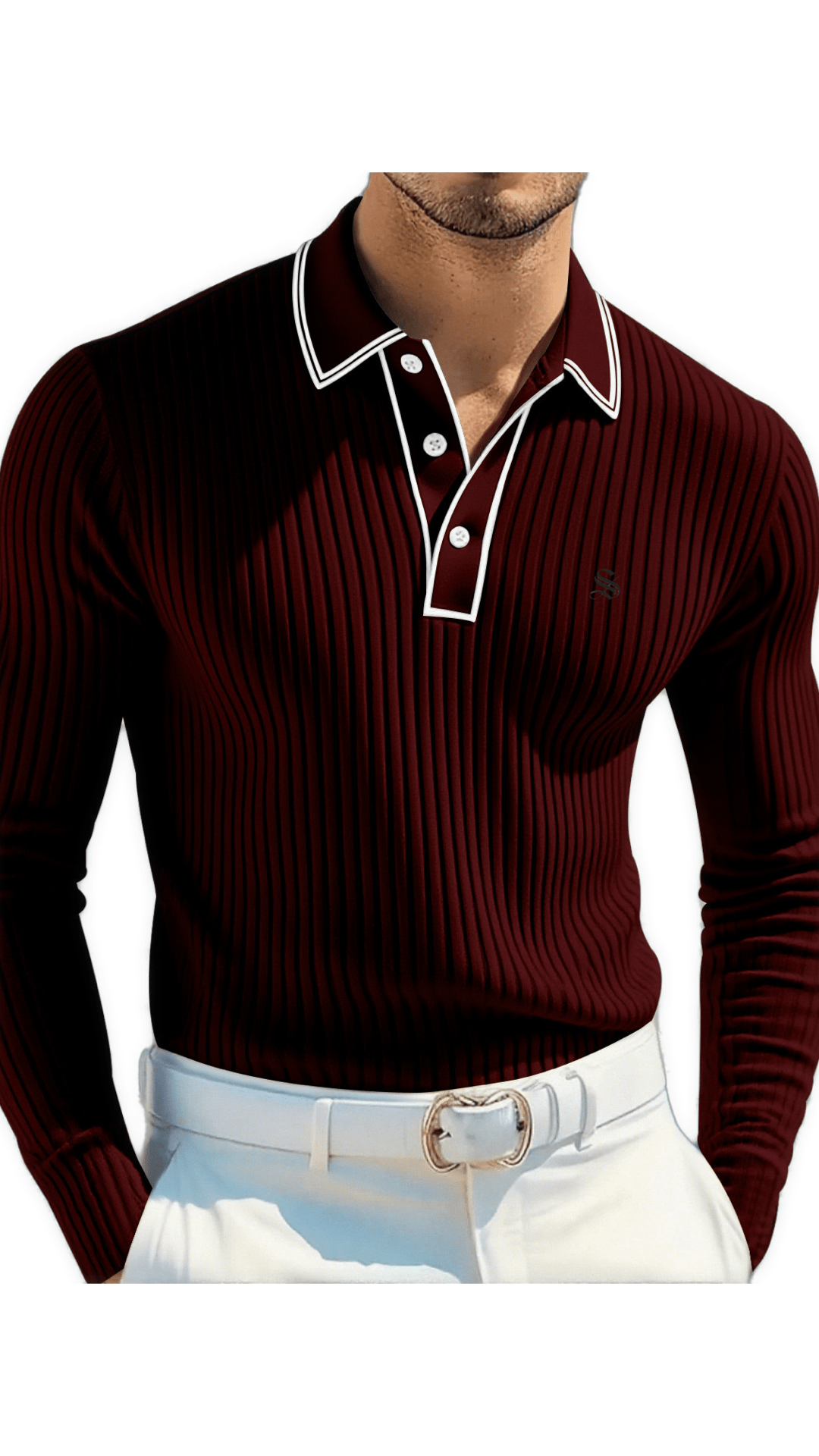 Naza 2 - Long Sleeves Polo Shirt for Men - Sarman Fashion - Wholesale Clothing Fashion Brand for Men from Canada
