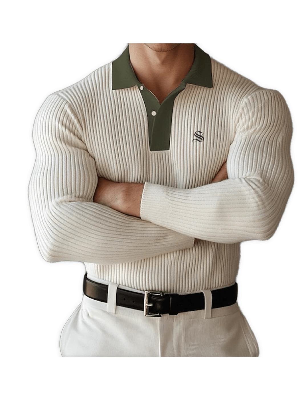 Naza - Long Sleeves Polo Shirt for Men - Sarman Fashion - Wholesale Clothing Fashion Brand for Men from Canada