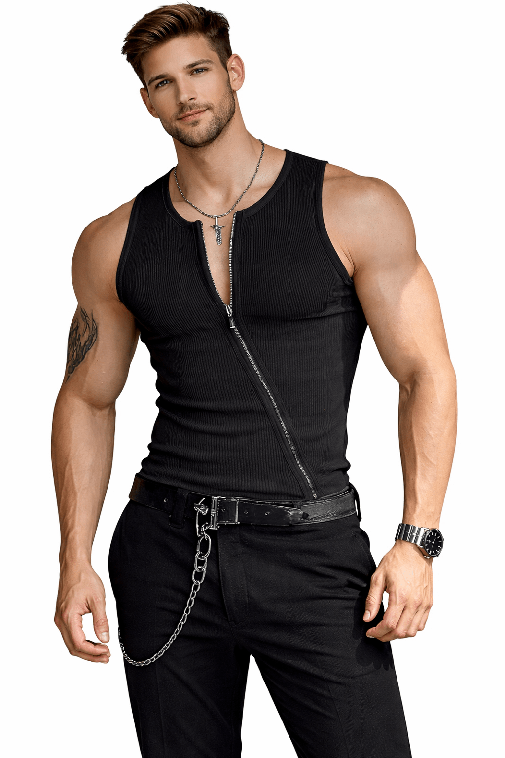 NewkaSR 16 - Tank Top for Men - Sarman Fashion - Wholesale Clothing Fashion Brand for Men from Canada
