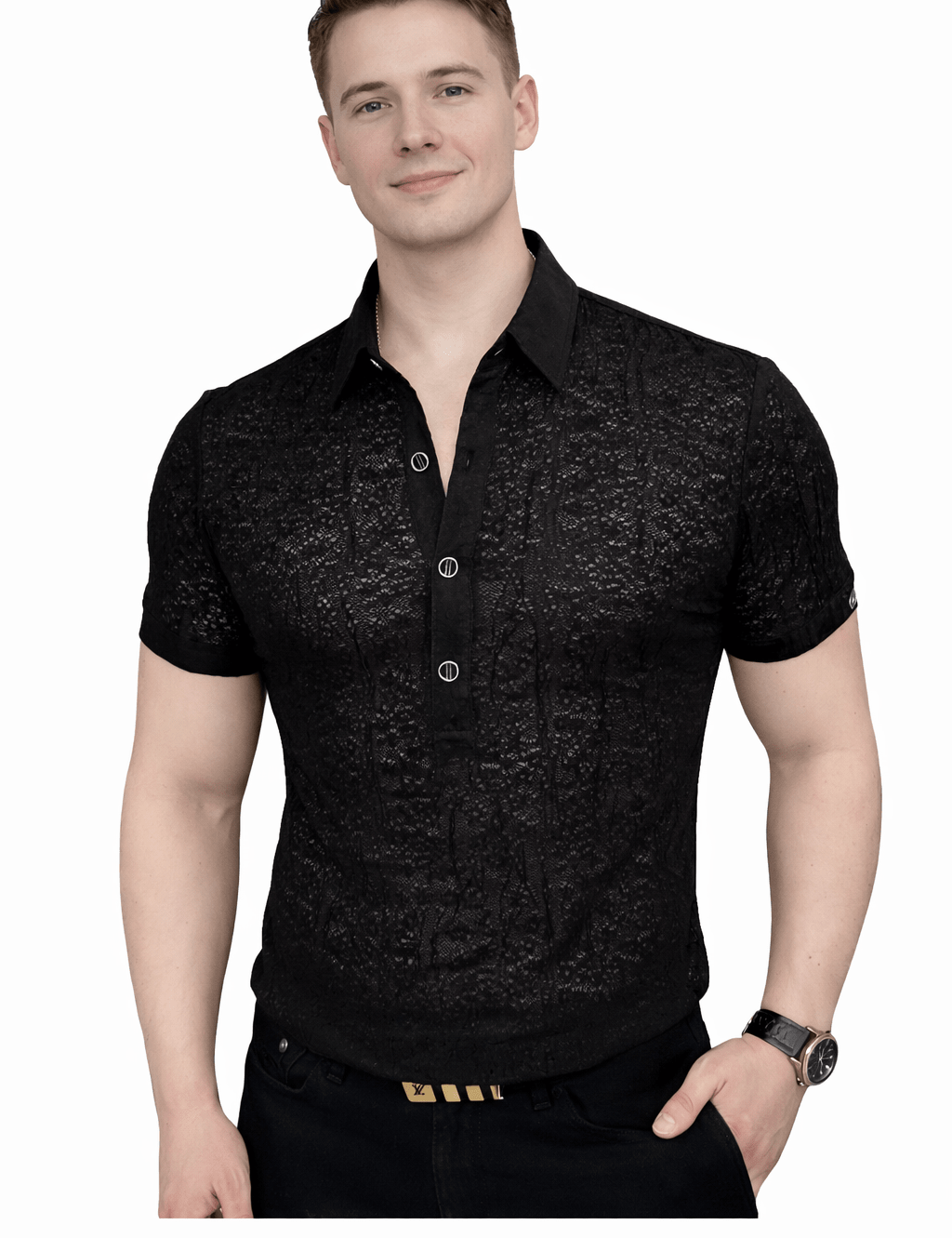 NHOLV 4 - Polo Shirt for Men - Sarman Fashion - Wholesale Clothing Fashion Brand for Men from Canada