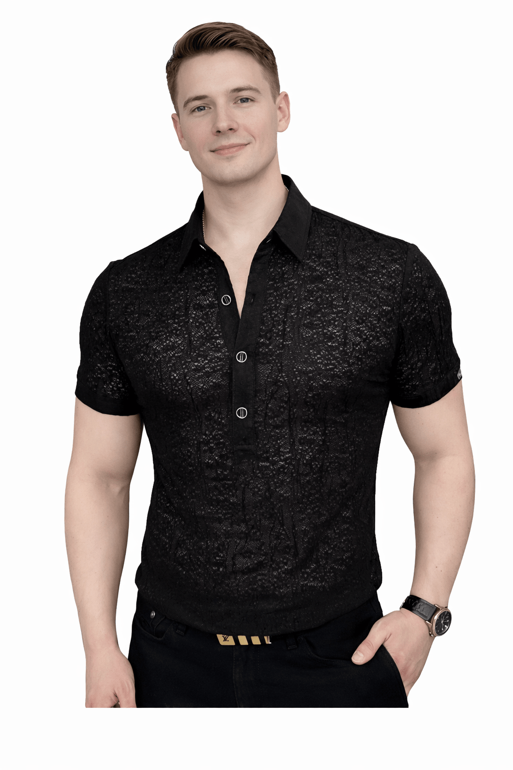 NHOLV 4 - Polo Shirt for Men - Sarman Fashion - Wholesale Clothing Fashion Brand for Men from Canada