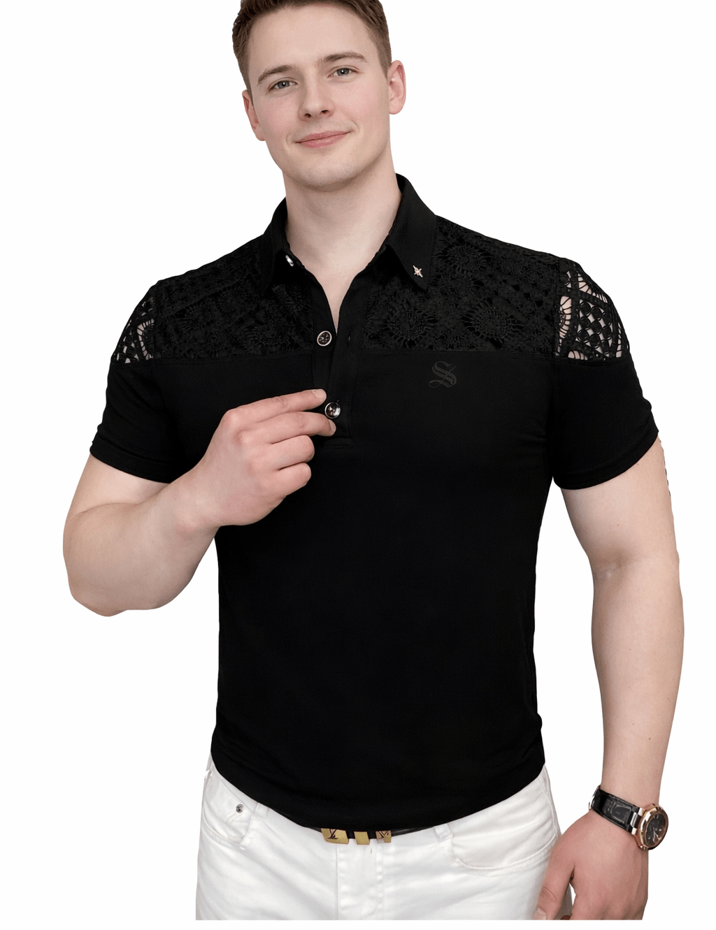 NHOLV - Polo Shirt for Men - Sarman Fashion - Wholesale Clothing Fashion Brand for Men from Canada