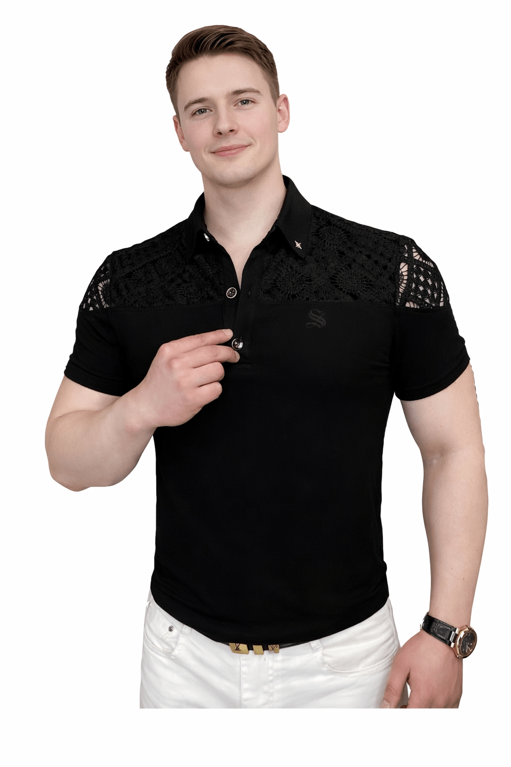 NHOLV - Polo Shirt for Men - Sarman Fashion - Wholesale Clothing Fashion Brand for Men from Canada
