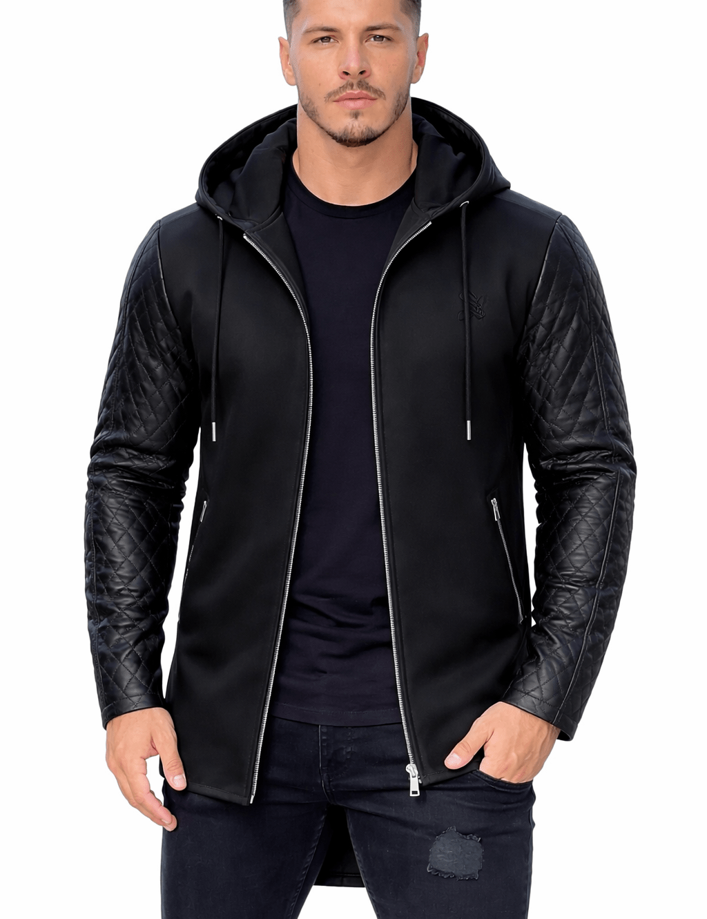Nibor - Black Jacket for Men - Sarman Fashion - Wholesale Clothing Fashion Brand for Men from Canada