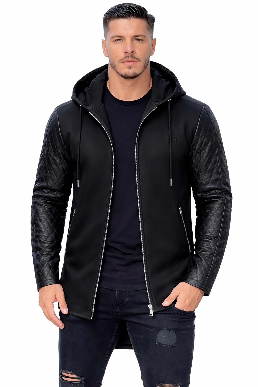 Nibor - Black Jacket for Men - Sarman Fashion - Wholesale Clothing Fashion Brand for Men from Canada