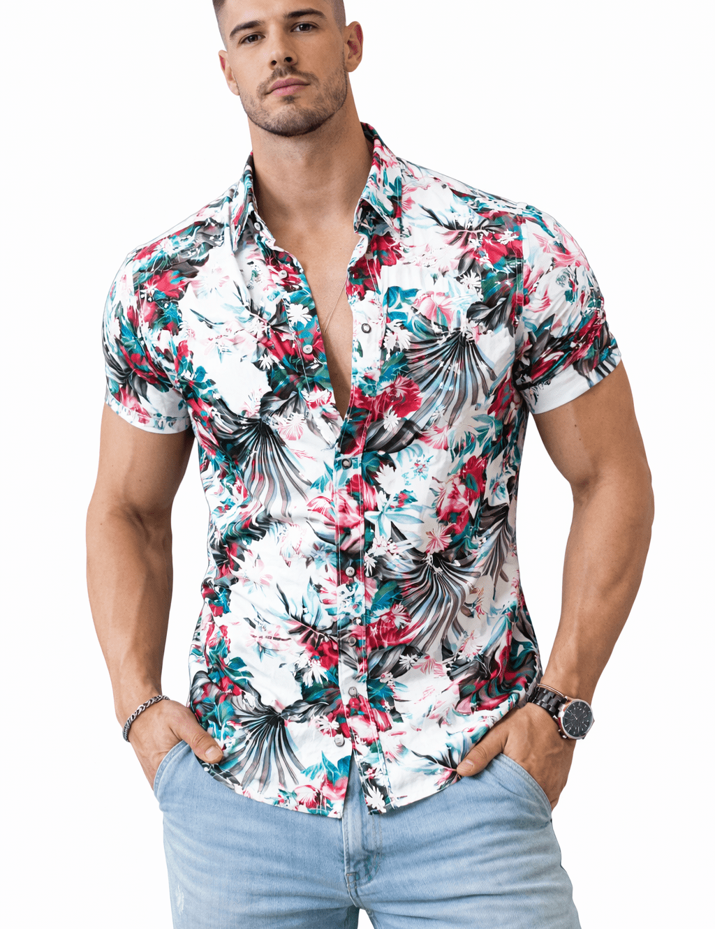 Nokoms 2 - Short Sleeves Shirt for Men - Sarman Fashion - Wholesale Clothing Fashion Brand for Men from Canada