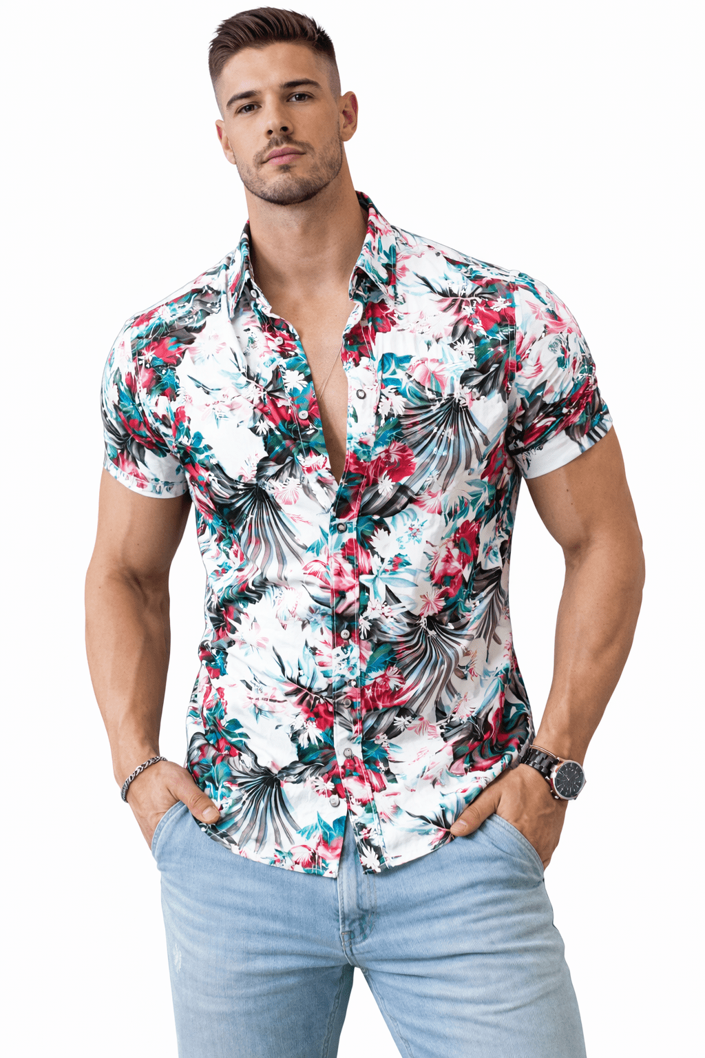 Nokoms 2 - Short Sleeves Shirt for Men - Sarman Fashion - Wholesale Clothing Fashion Brand for Men from Canada