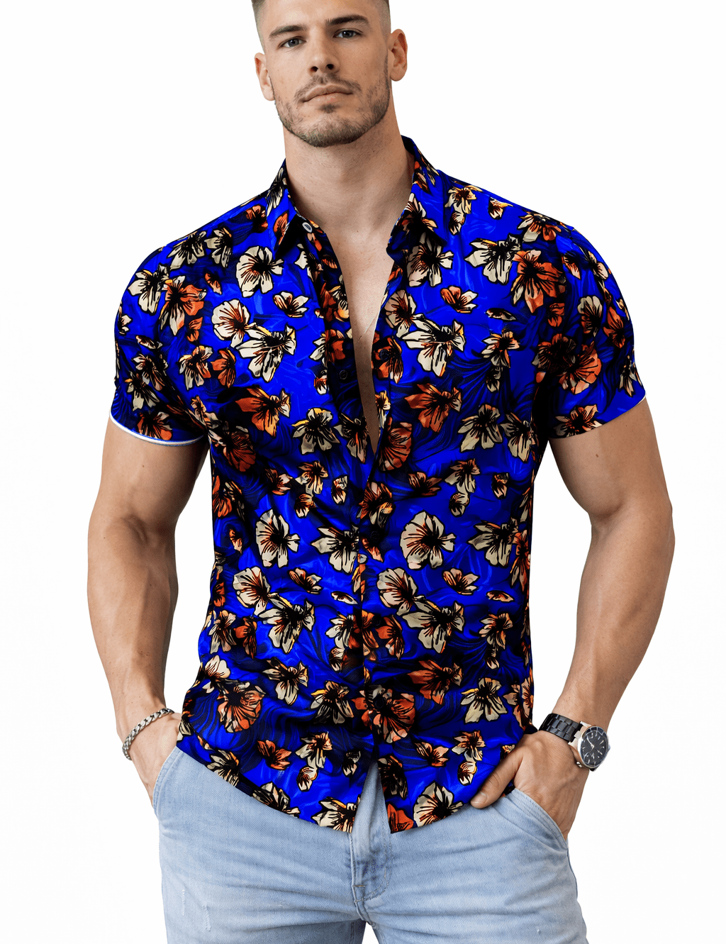 Nokoms 4 - Short Sleeves Shirt for Men - Sarman Fashion - Wholesale Clothing Fashion Brand for Men from Canada
