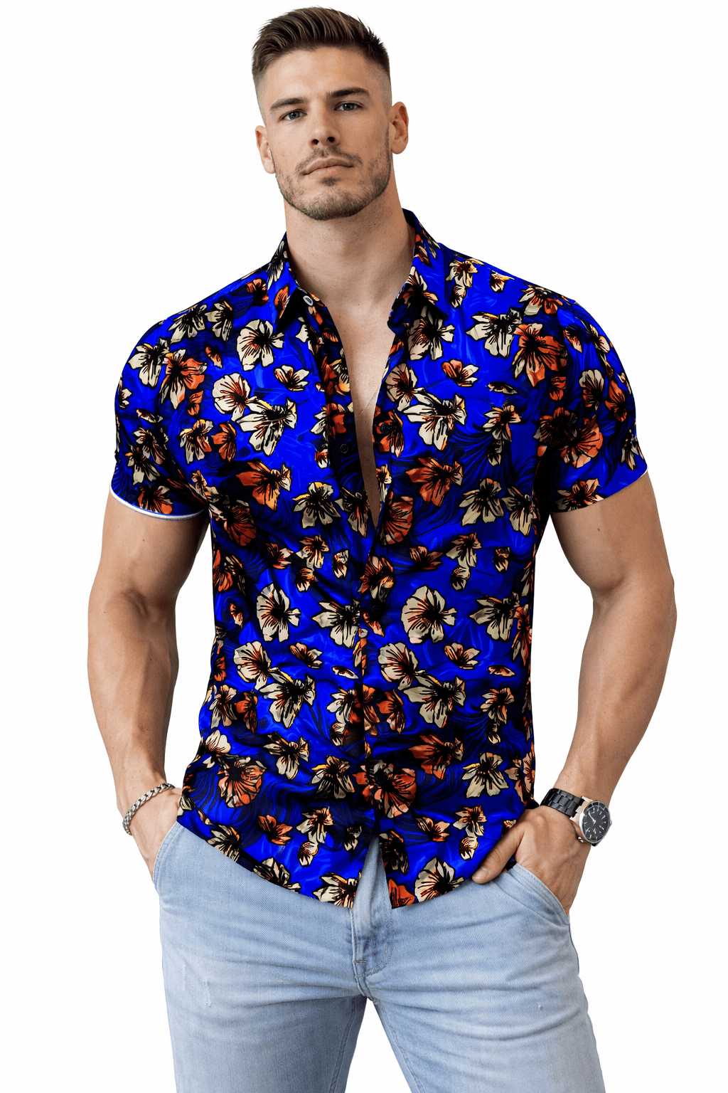 Nokoms 4 - Short Sleeves Shirt for Men - Sarman Fashion - Wholesale Clothing Fashion Brand for Men from Canada