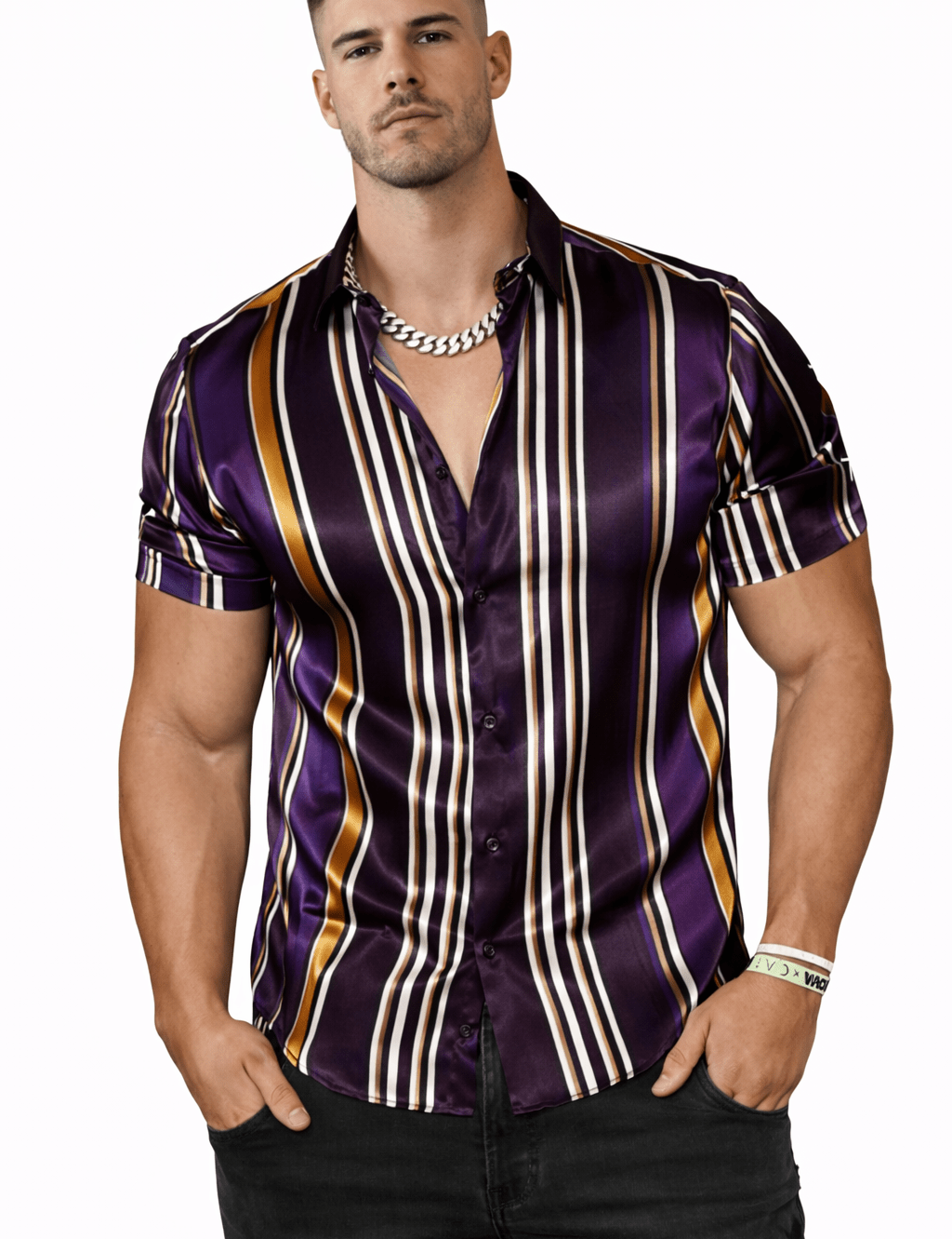 Nokoms - Short Sleeves Shirt for Men - Sarman Fashion - Wholesale Clothing Fashion Brand for Men from Canada