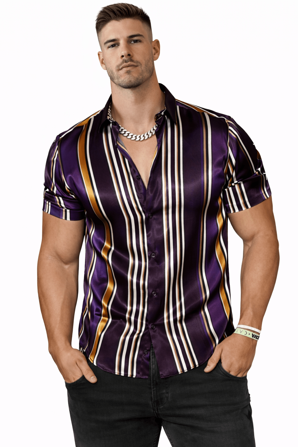 Nokoms - Short Sleeves Shirt for Men - Sarman Fashion - Wholesale Clothing Fashion Brand for Men from Canada