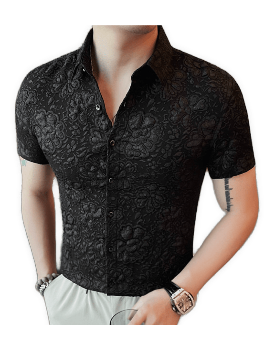 Nyem 2 - Short Sleeves Shirt for Men - Sarman Fashion - Wholesale Clothing Fashion Brand for Men from Canada
