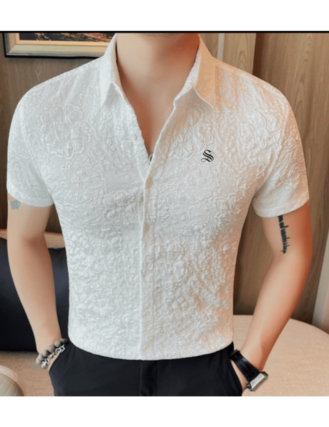 Nyem 2 - Short Sleeves Shirt for Men - Sarman Fashion - Wholesale Clothing Fashion Brand for Men from Canada