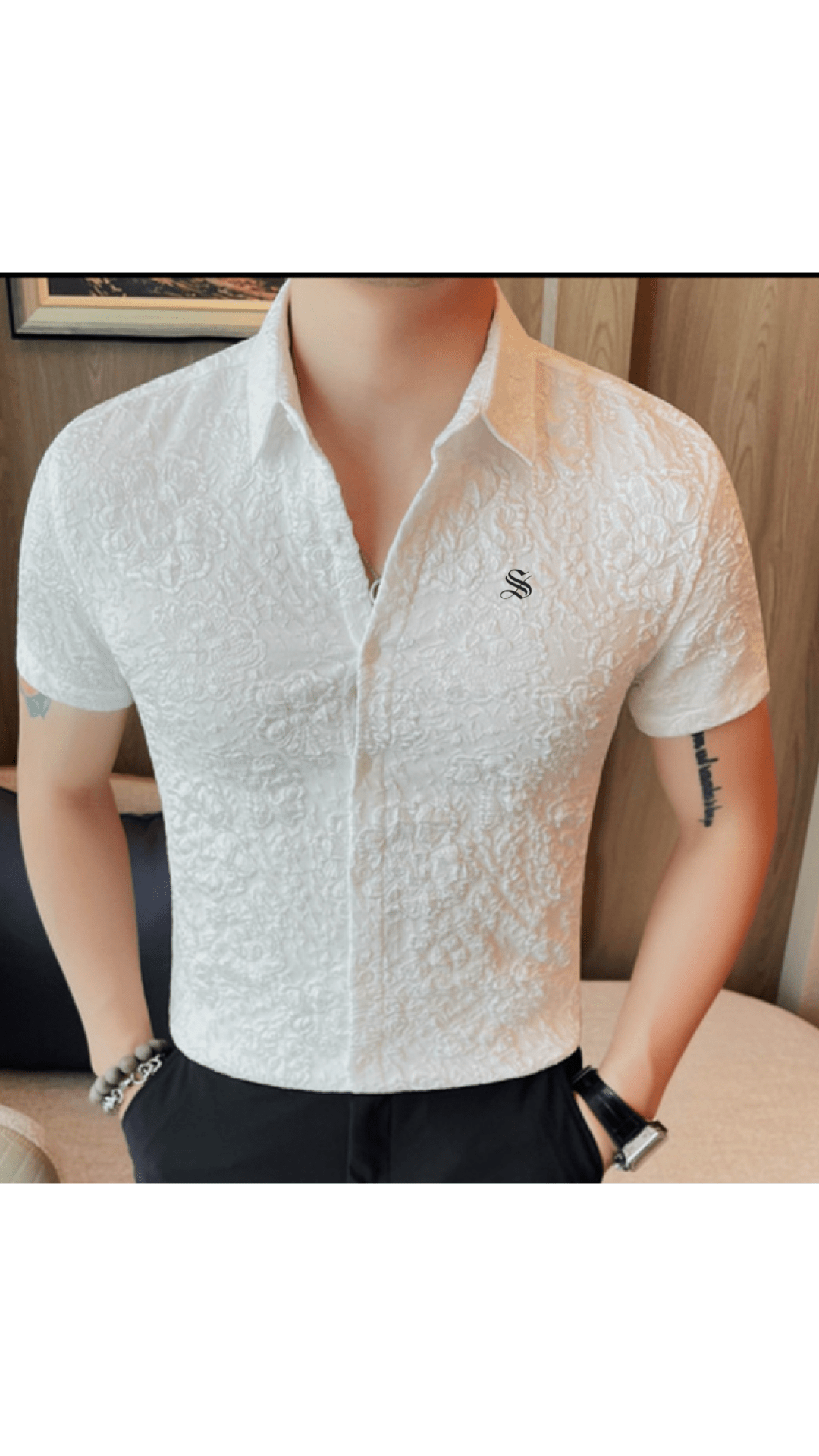 Nyem 2 - Short Sleeves Shirt for Men - Sarman Fashion - Wholesale Clothing Fashion Brand for Men from Canada