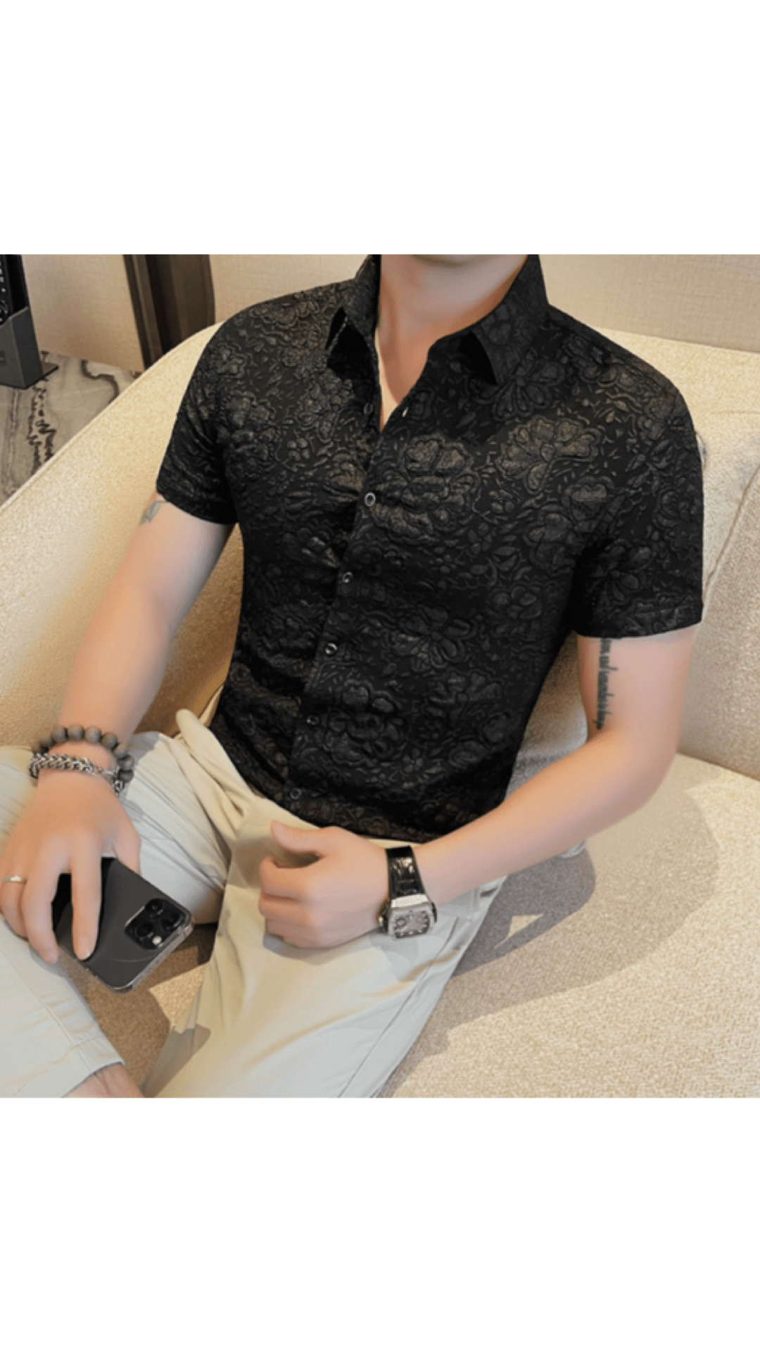 Nyem 2 - Short Sleeves Shirt for Men - Sarman Fashion - Wholesale Clothing Fashion Brand for Men from Canada