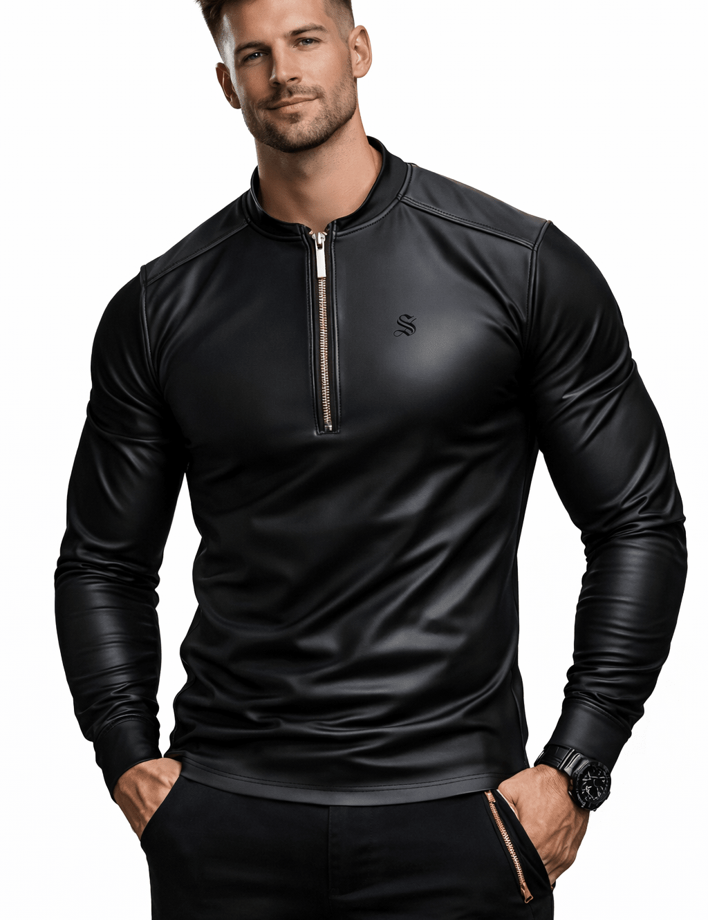 Ocio - Long Sleeve Shirt for Men - Sarman Fashion - Wholesale Clothing Fashion Brand for Men from Canada