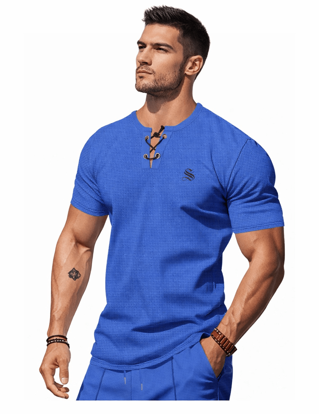 OHJU 2 - V - Neck T-Shirt for Men - Sarman Fashion - Wholesale Clothing Fashion Brand for Men from Canada