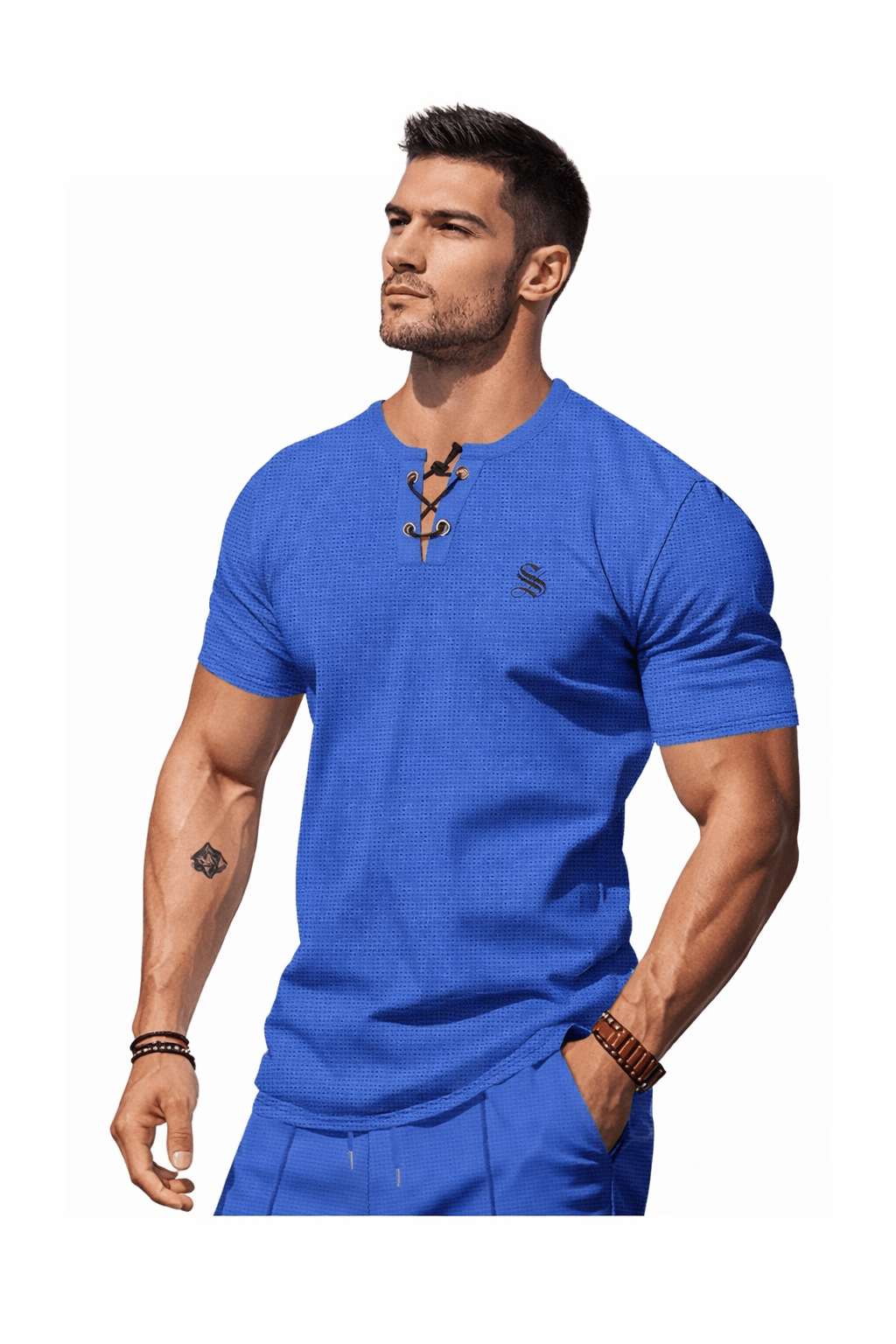 OHJU 2 - V - Neck T-Shirt for Men - Sarman Fashion - Wholesale Clothing Fashion Brand for Men from Canada