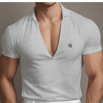 OHJU 22 - V - Neck T-Shirt for Men - Sarman Fashion - Wholesale Clothing Fashion Brand for Men from Canada