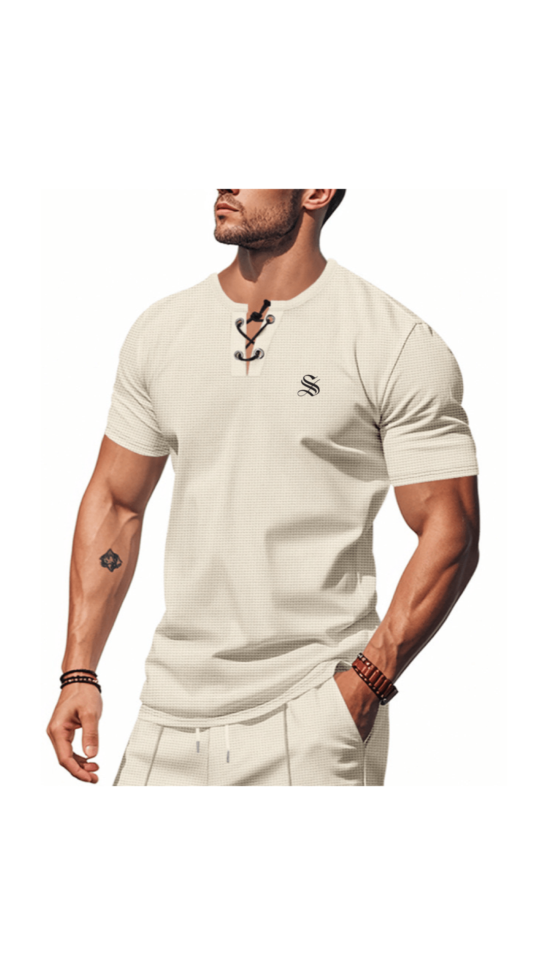 OHJU 22 - V - Neck T-Shirt for Men - Sarman Fashion - Wholesale Clothing Fashion Brand for Men from Canada