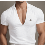 OHJU 22 - V - Neck T-Shirt for Men - Sarman Fashion - Wholesale Clothing Fashion Brand for Men from Canada