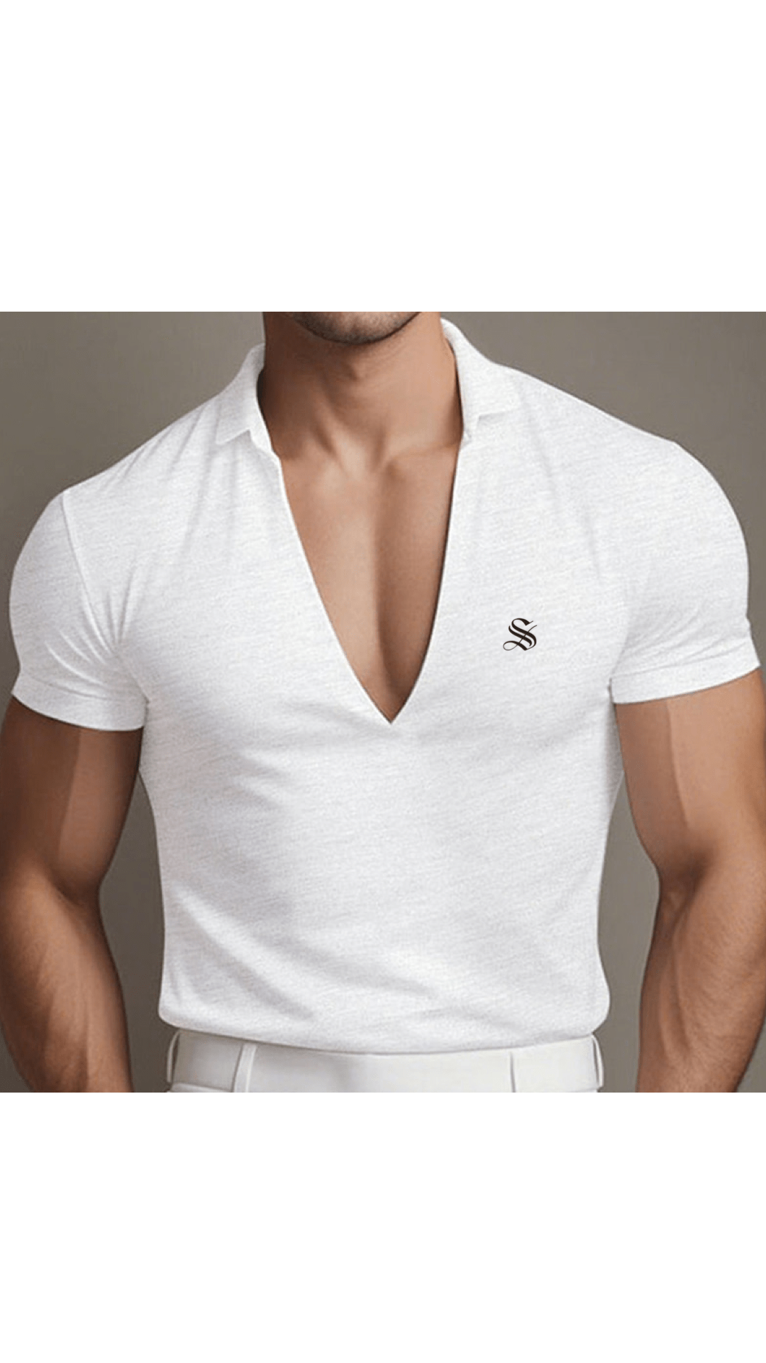 OHJU 22 - V - Neck T-Shirt for Men - Sarman Fashion - Wholesale Clothing Fashion Brand for Men from Canada