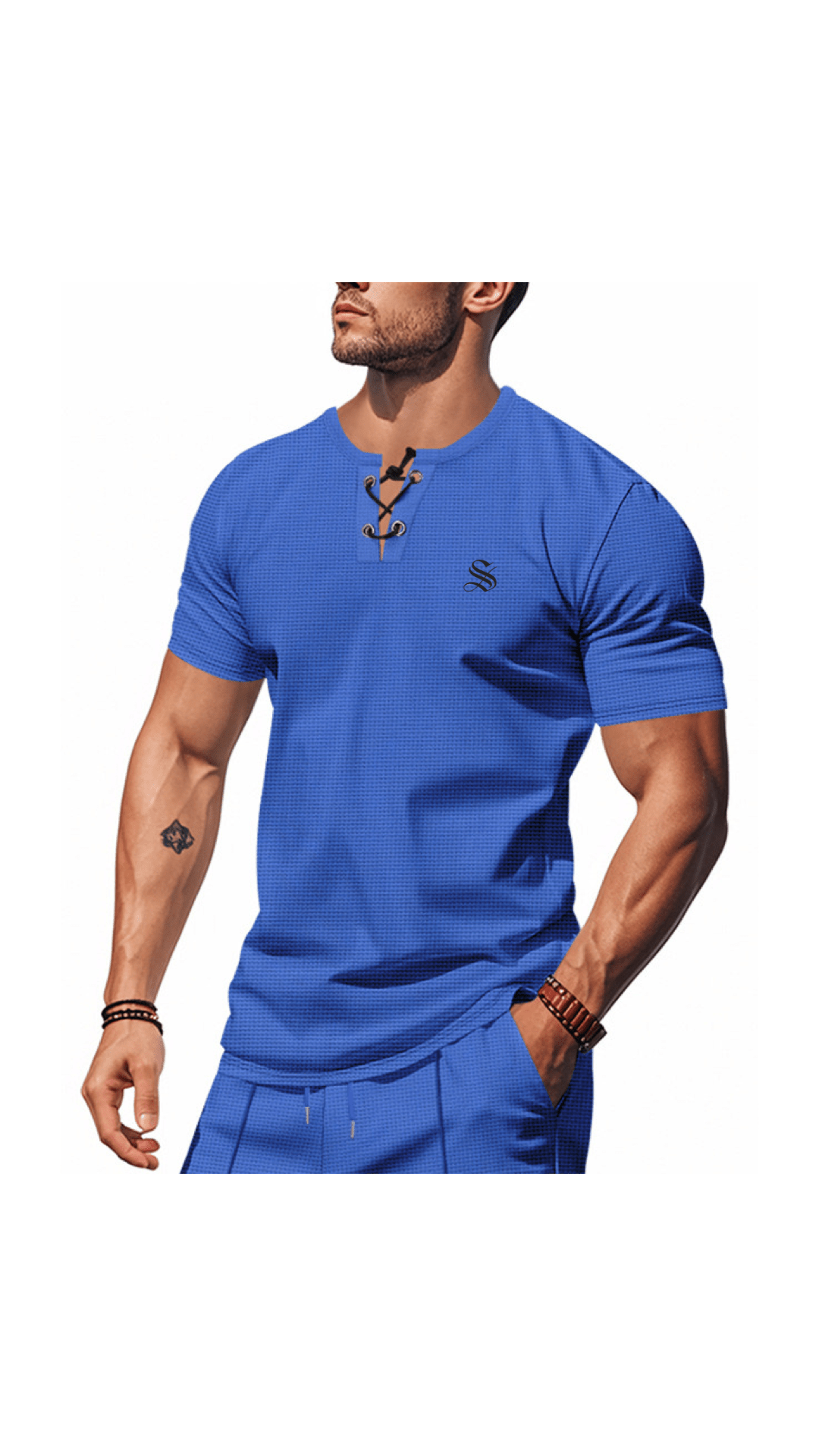 OHJU 23 - V - Neck T-Shirt for Men - Sarman Fashion - Wholesale Clothing Fashion Brand for Men from Canada