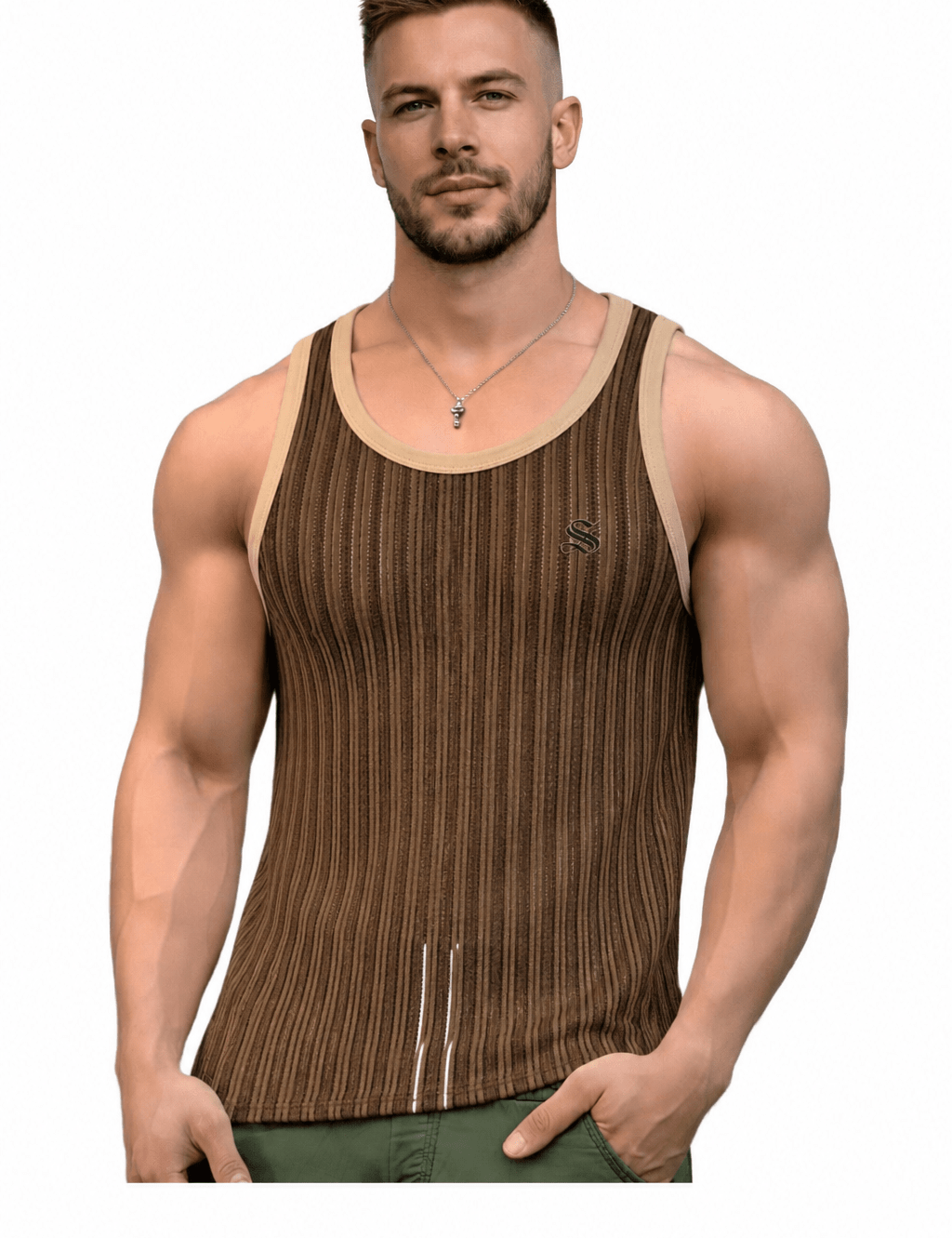 OHUT 11 - Tank Top for Men - Sarman Fashion - Wholesale Clothing Fashion Brand for Men from Canada