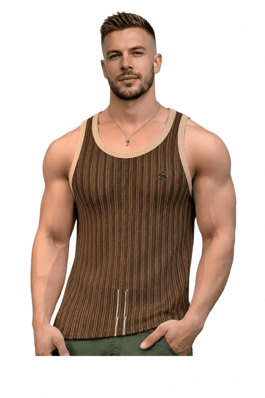 OHUT 11 - Tank Top for Men - Sarman Fashion - Wholesale Clothing Fashion Brand for Men from Canada