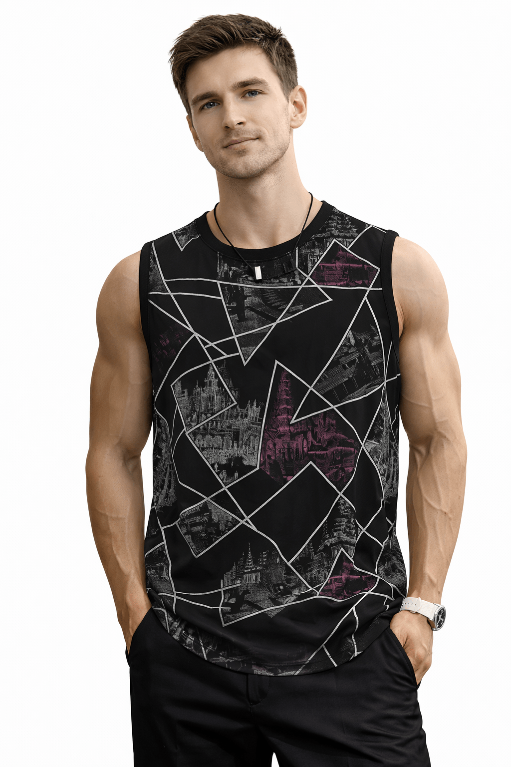 OHUT 6 - Tank Top for Men - Sarman Fashion - Wholesale Clothing Fashion Brand for Men from Canada