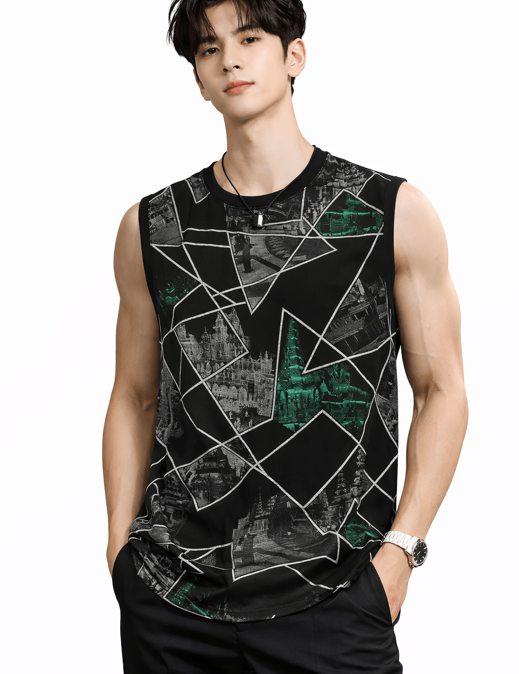 OHUT 6 - Tank Top for Men - Sarman Fashion - Wholesale Clothing Fashion Brand for Men from Canada