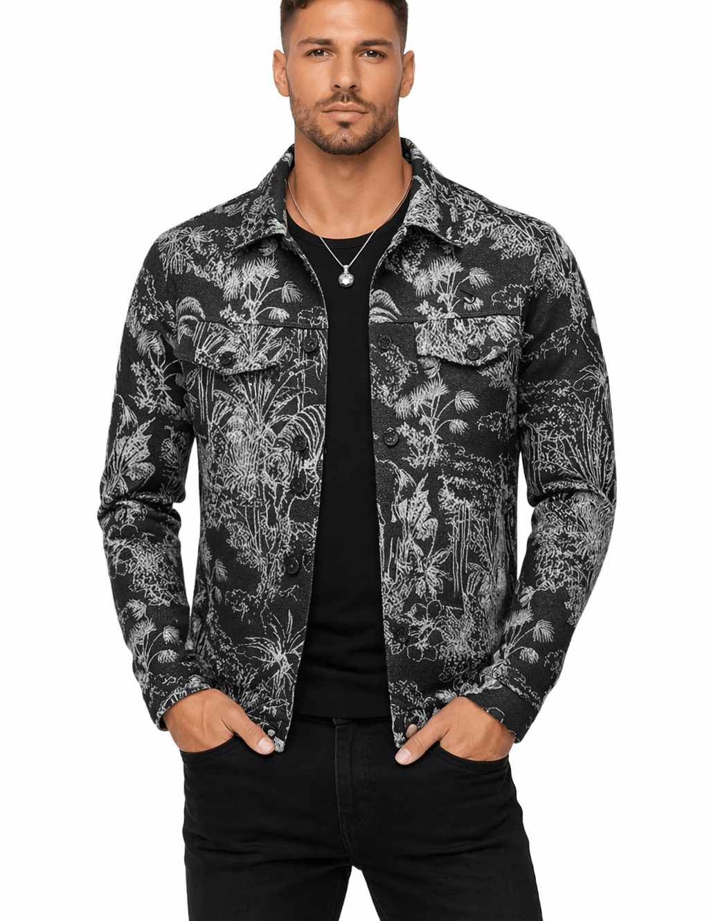OPJA 2 - Long Sleeve Jeans Jacket for Men - Sarman Fashion - Wholesale Clothing Fashion Brand for Men from Canada