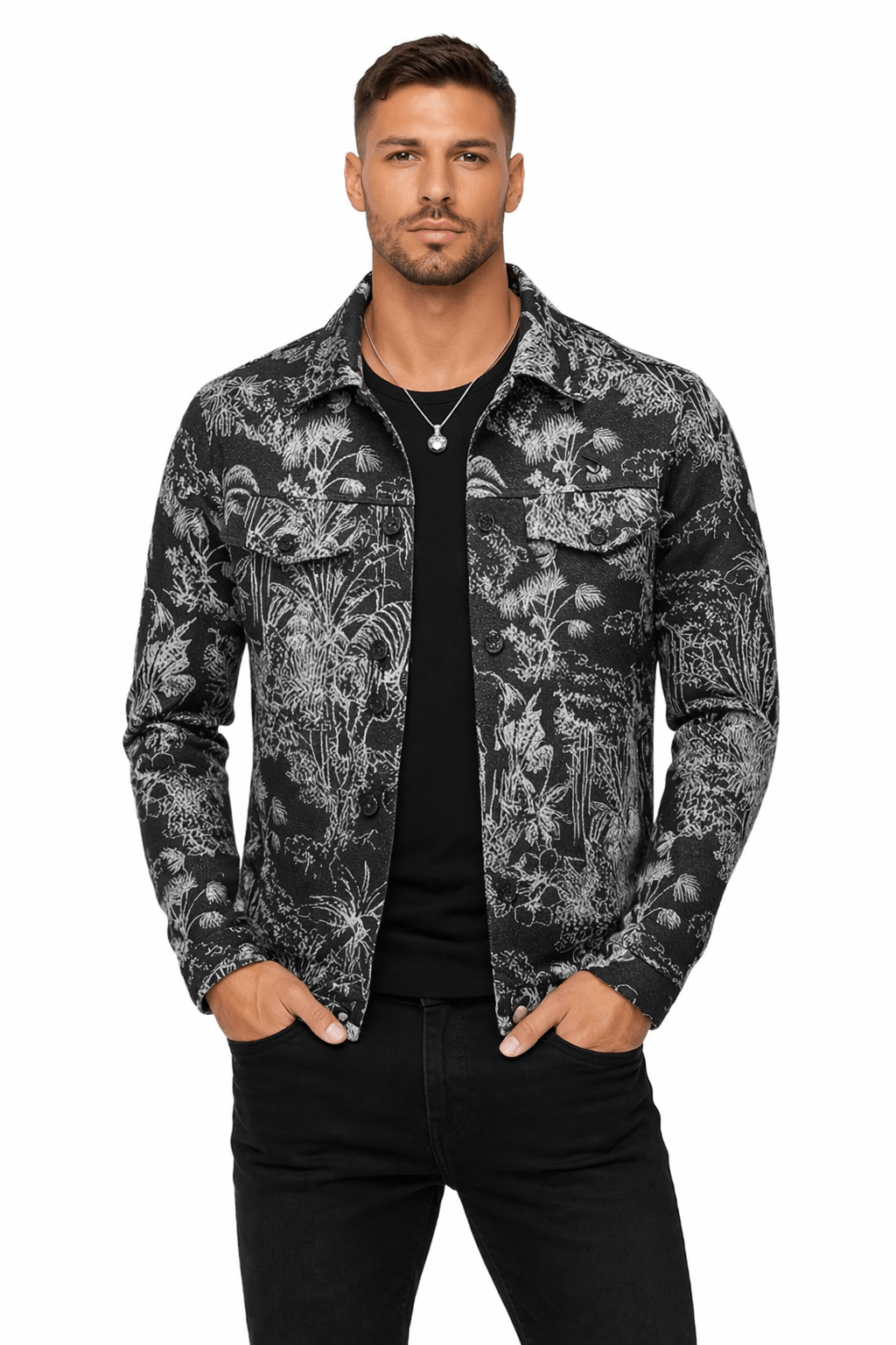 OPJA 2 - Long Sleeve Jeans Jacket for Men - Sarman Fashion - Wholesale Clothing Fashion Brand for Men from Canada