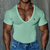 OPS - V - Neck T-Shirt for Men - Sarman Fashion - Wholesale Clothing Fashion Brand for Men from Canada