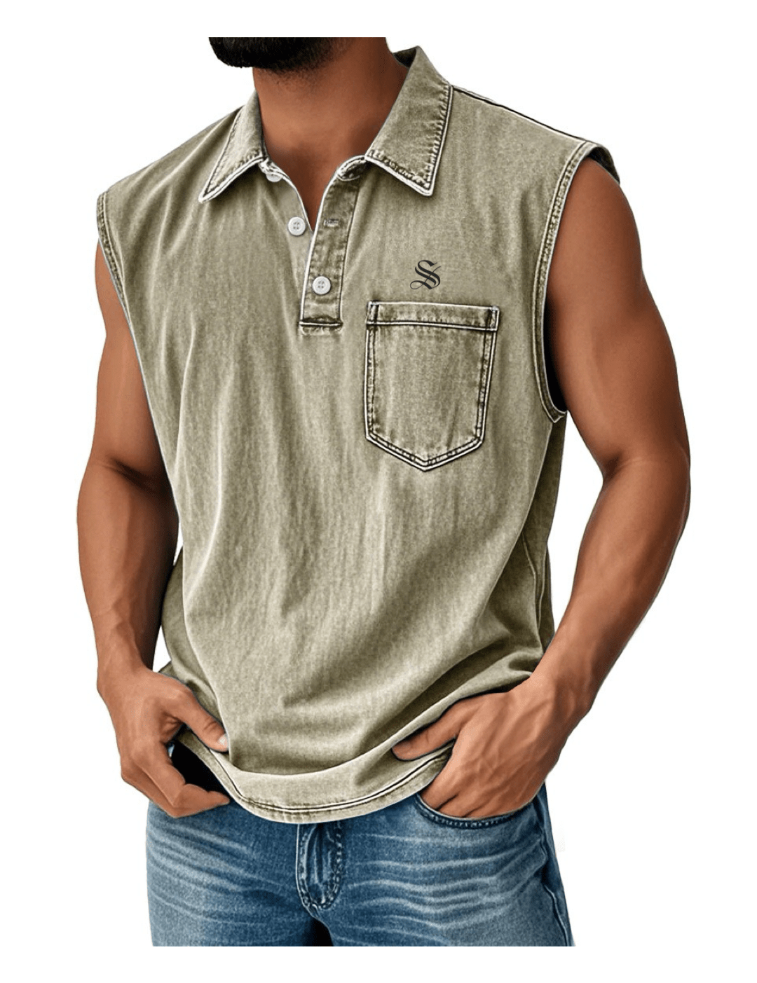 Otag 2 - Tank Top for Men - Sarman Fashion - Wholesale Clothing Fashion Brand for Men from Canada