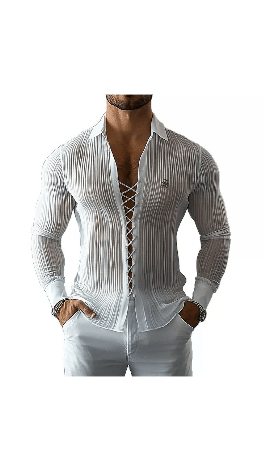 Ouzma - Long Sleeves Shirt for Men - Sarman Fashion - Wholesale Clothing Fashion Brand for Men from Canada