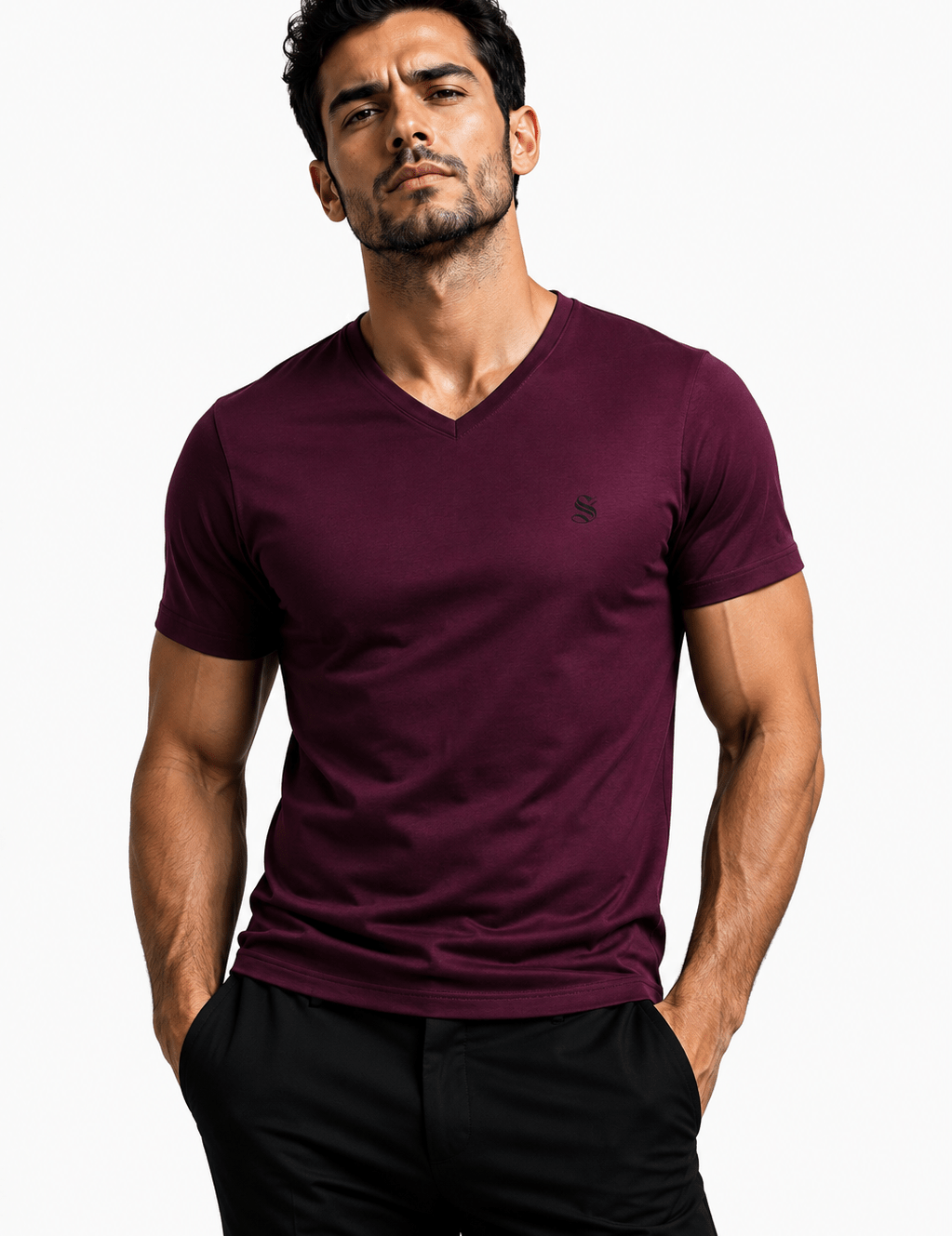 PeaceV - V - Neck T-Shirt for Men - Sarman Fashion - Wholesale Clothing Fashion Brand for Men from Canada
