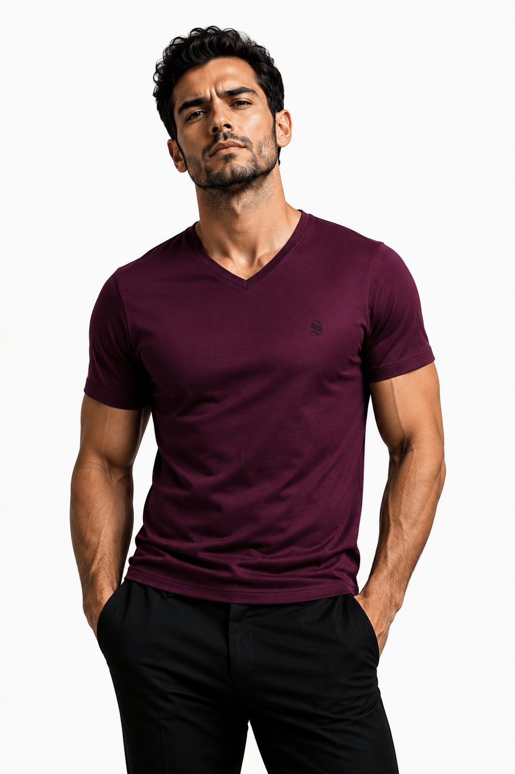 PeaceV - V - Neck T-Shirt for Men - Sarman Fashion - Wholesale Clothing Fashion Brand for Men from Canada
