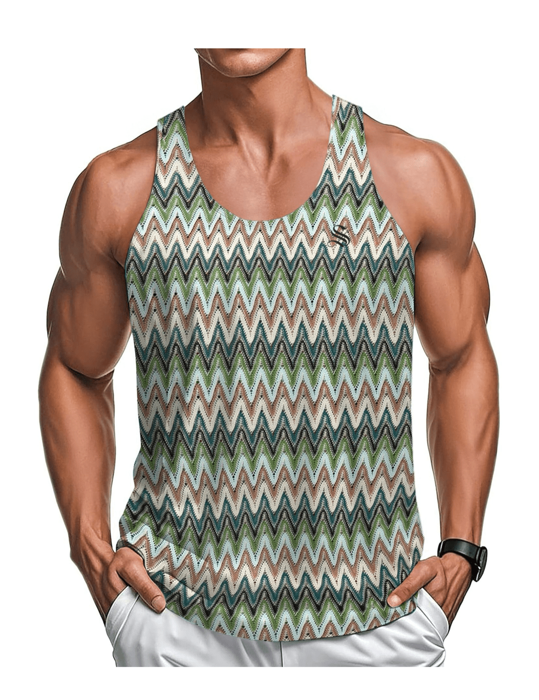 PIKAO 2 - Tank Top for Men - Sarman Fashion - Wholesale Clothing Fashion Brand for Men from Canada