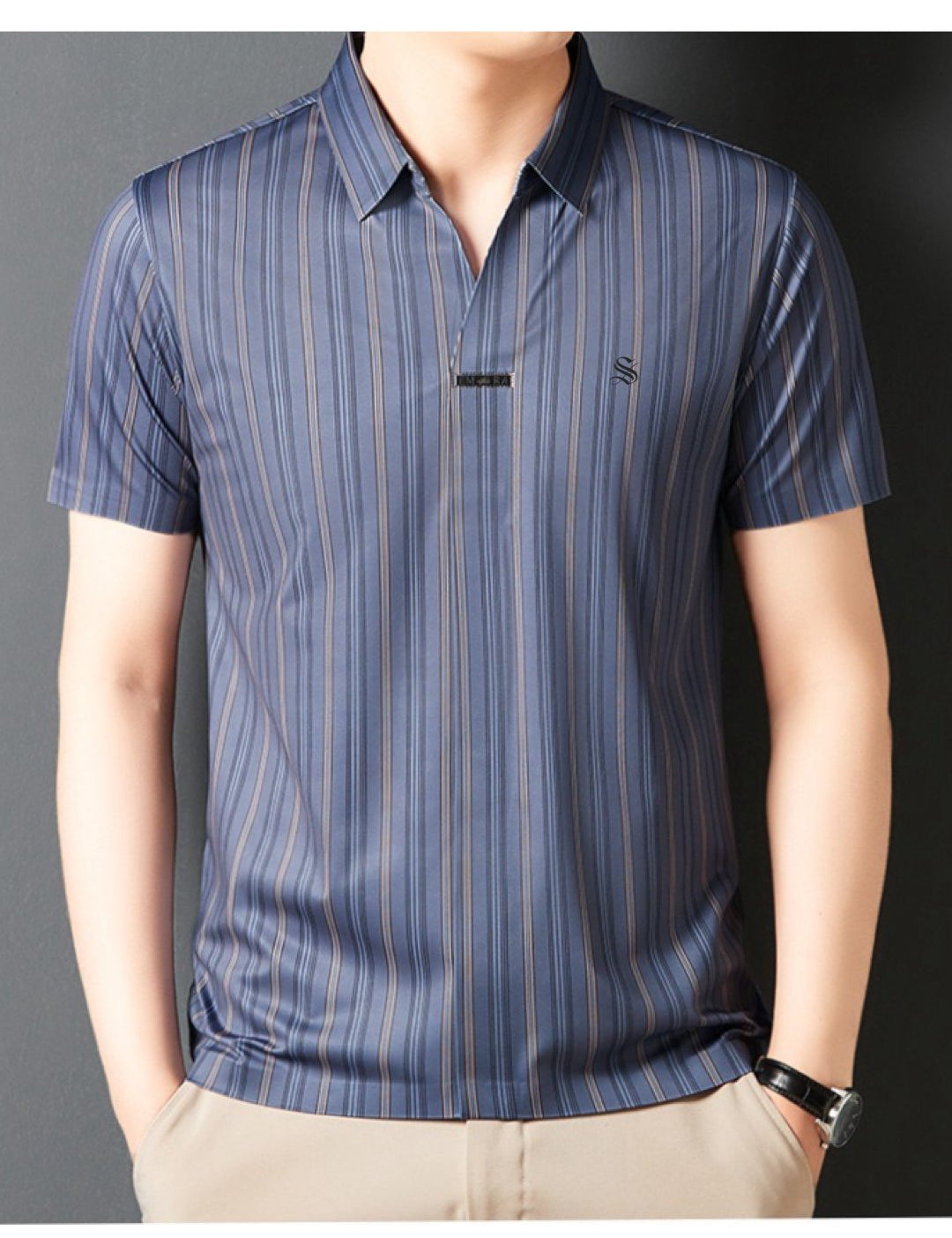 Plamando - Short Sleeves Shirt for Men - Sarman Fashion - Wholesale Clothing Fashion Brand for Men from Canada