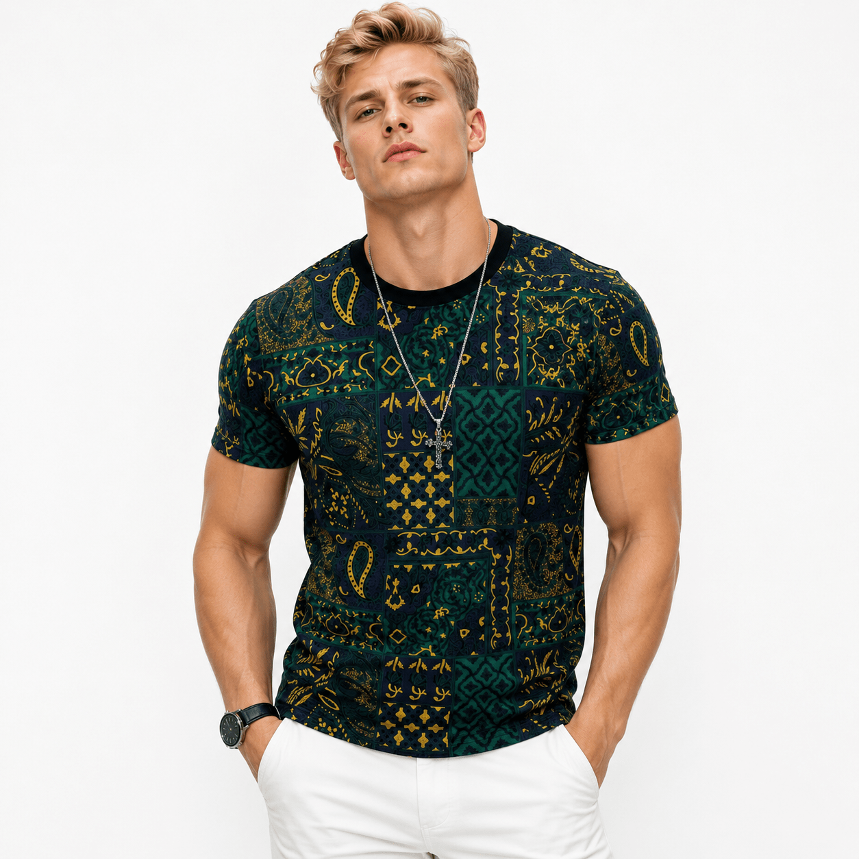 POJ 28 - T-Shirt for Men - Sarman Fashion - Wholesale Clothing Fashion Brand for Men from Canada