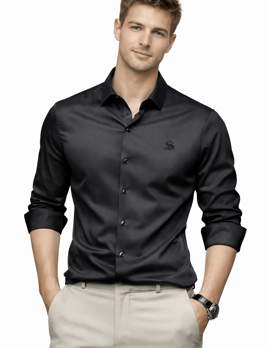 Premuski - Long Sleeves Shirt for Men - Sarman Fashion - Wholesale Clothing Fashion Brand for Men from Canada