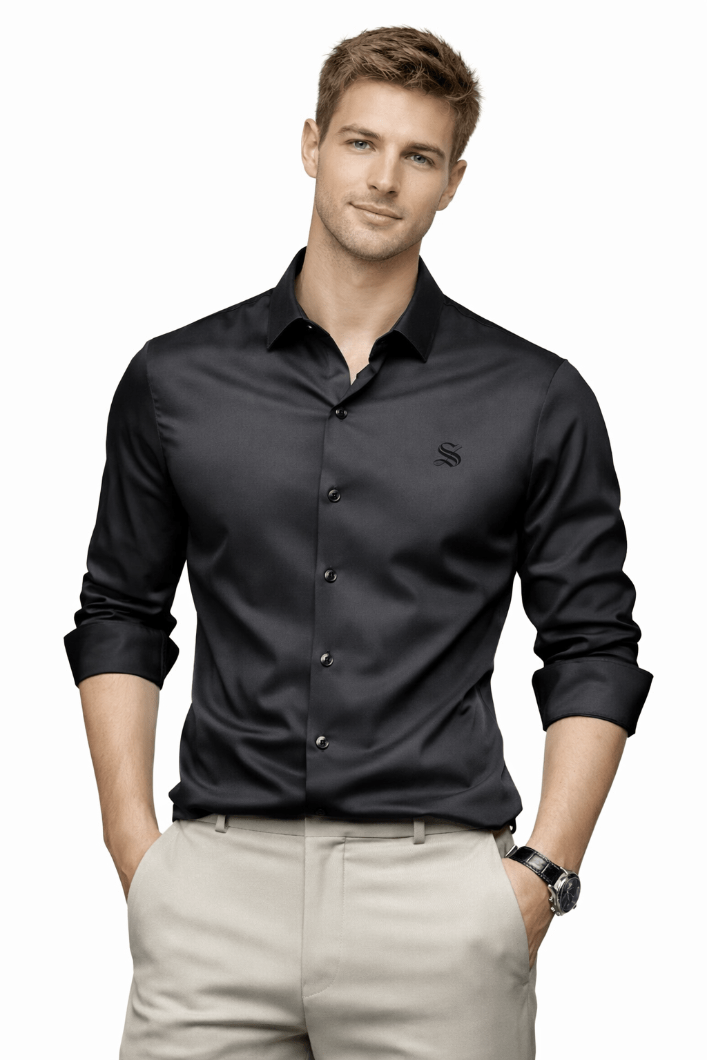 Premuski - Long Sleeves Shirt for Men - Sarman Fashion - Wholesale Clothing Fashion Brand for Men from Canada