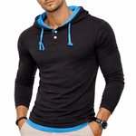 Pukino 45 - Hood Long Sleeves shirt for Men - Sarman Fashion - Wholesale Clothing Fashion Brand for Men from Canada