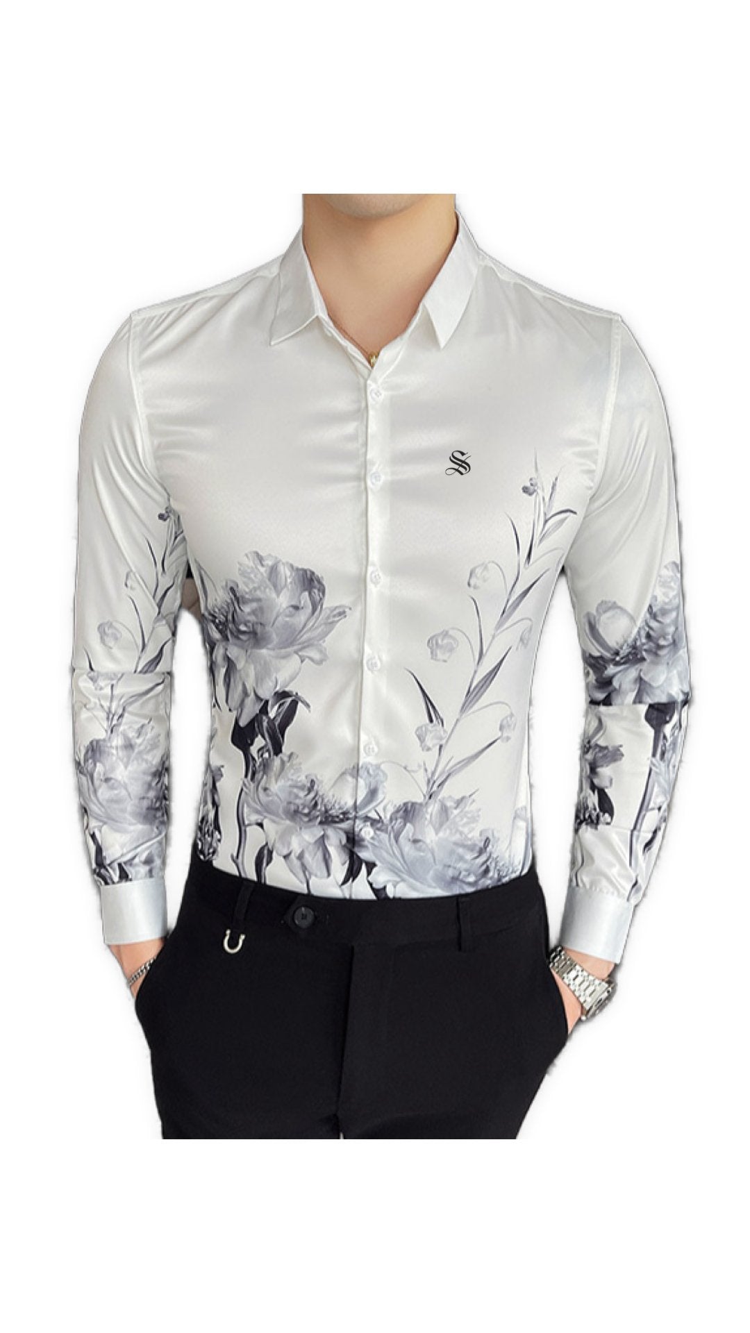 Ridizk - Long Sleeves Shirt for Men - Sarman Fashion - Wholesale Clothing Fashion Brand for Men from Canada