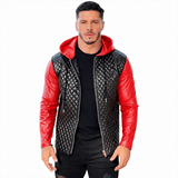 Robin 3 - Black/Red Jacket for Men - Sarman Fashion - Wholesale Clothing Fashion Brand for Men from Canada