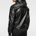 Rubikol - Pu Leather Hoodie for Men - Sarman Fashion - Wholesale Clothing Fashion Brand for Men from Canada