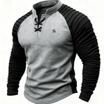 Ruzirka 2 - V - Neck Long Sleeve Shirt for Men - Sarman Fashion - Wholesale Clothing Fashion Brand for Men from Canada