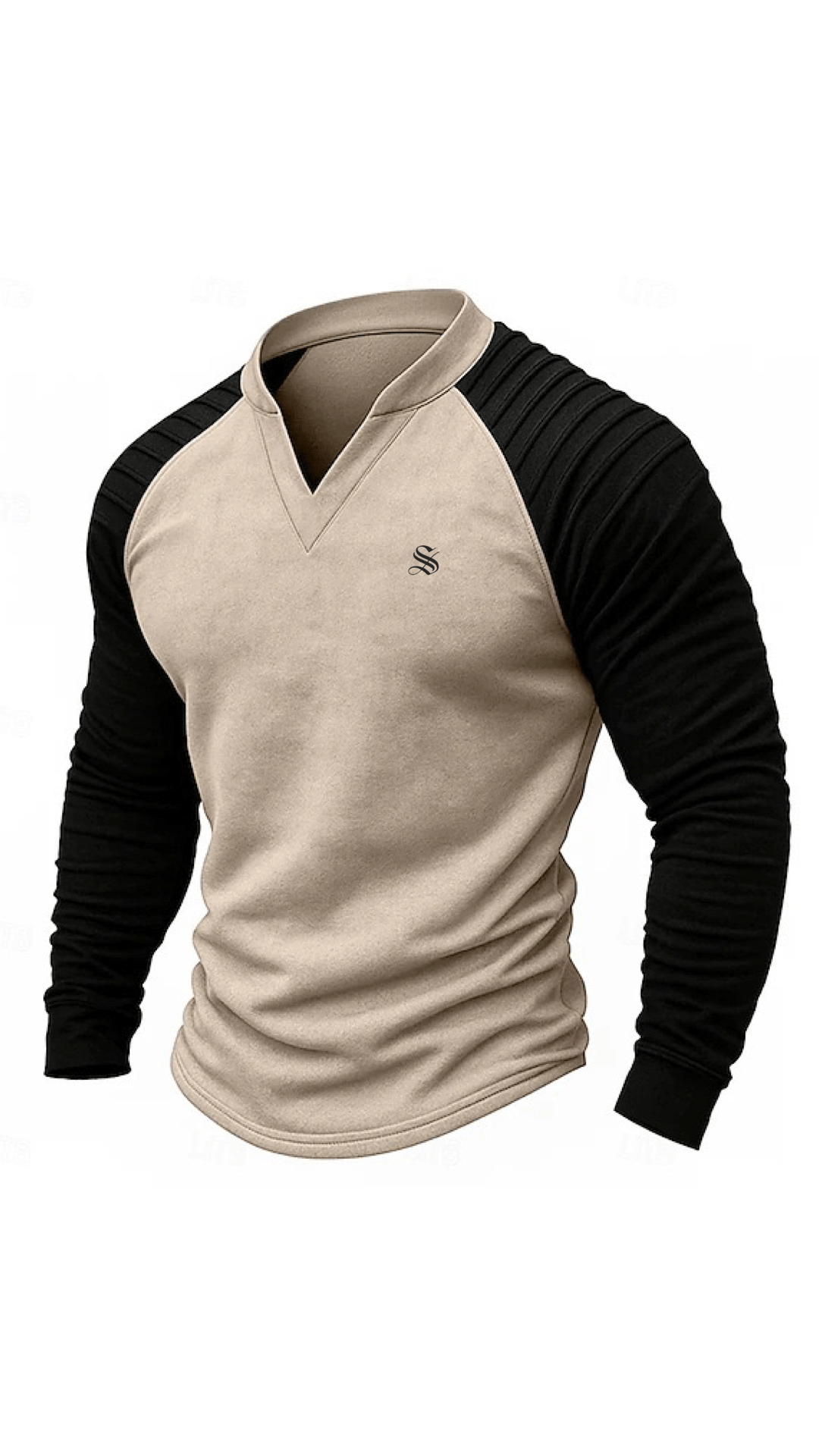 Ruzirka - V - Neck Long Sleeve Shirt for Men - Sarman Fashion - Wholesale Clothing Fashion Brand for Men from Canada